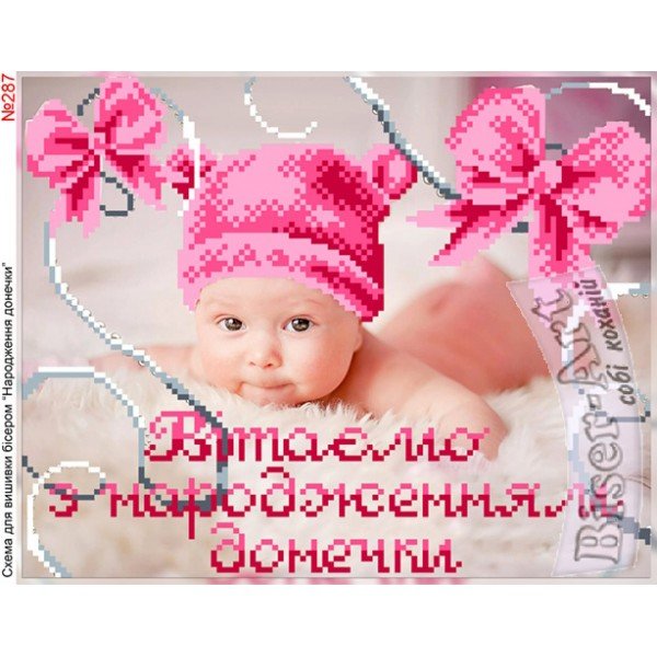 привітання з народженням донечки картинки