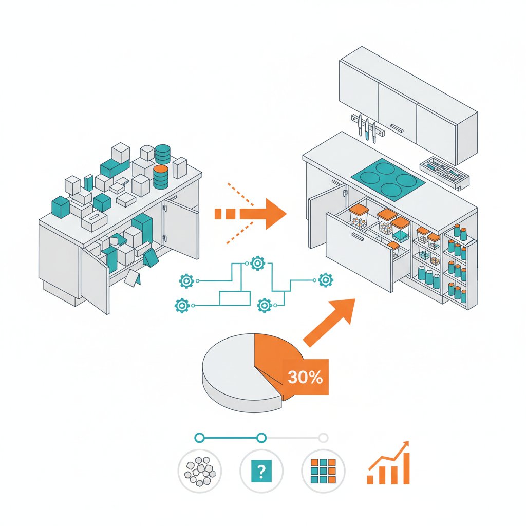 Розумна організація кухні: системи зберігання, що звільнять 30% простору